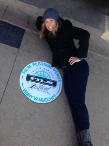 Kasi Brown on the Julien Dubuque Walk of Fame.